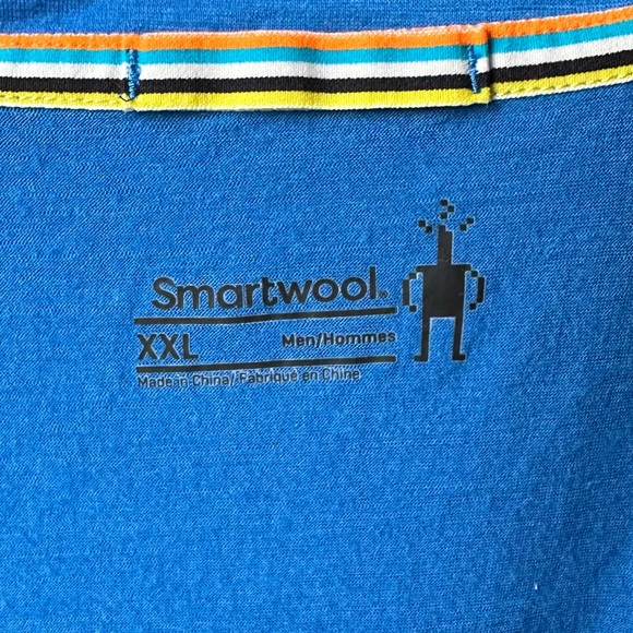Smartwool blue half zip pullover - Picture 3 of 8